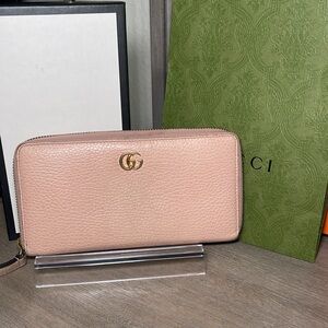 Authentic Gucci GG pink marmont zippy  wallet